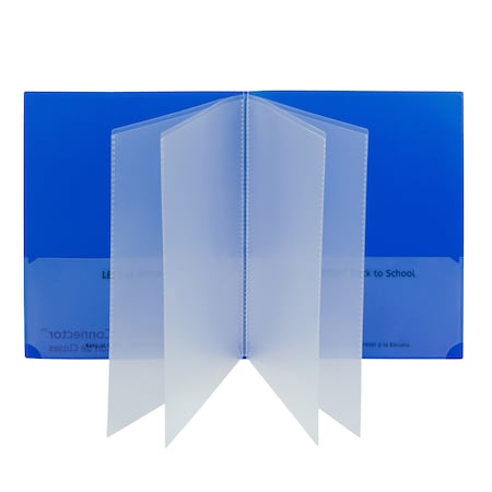 C-Line Products Classroom Connector Multi-Pocket Folders, Blue, PK15 32305